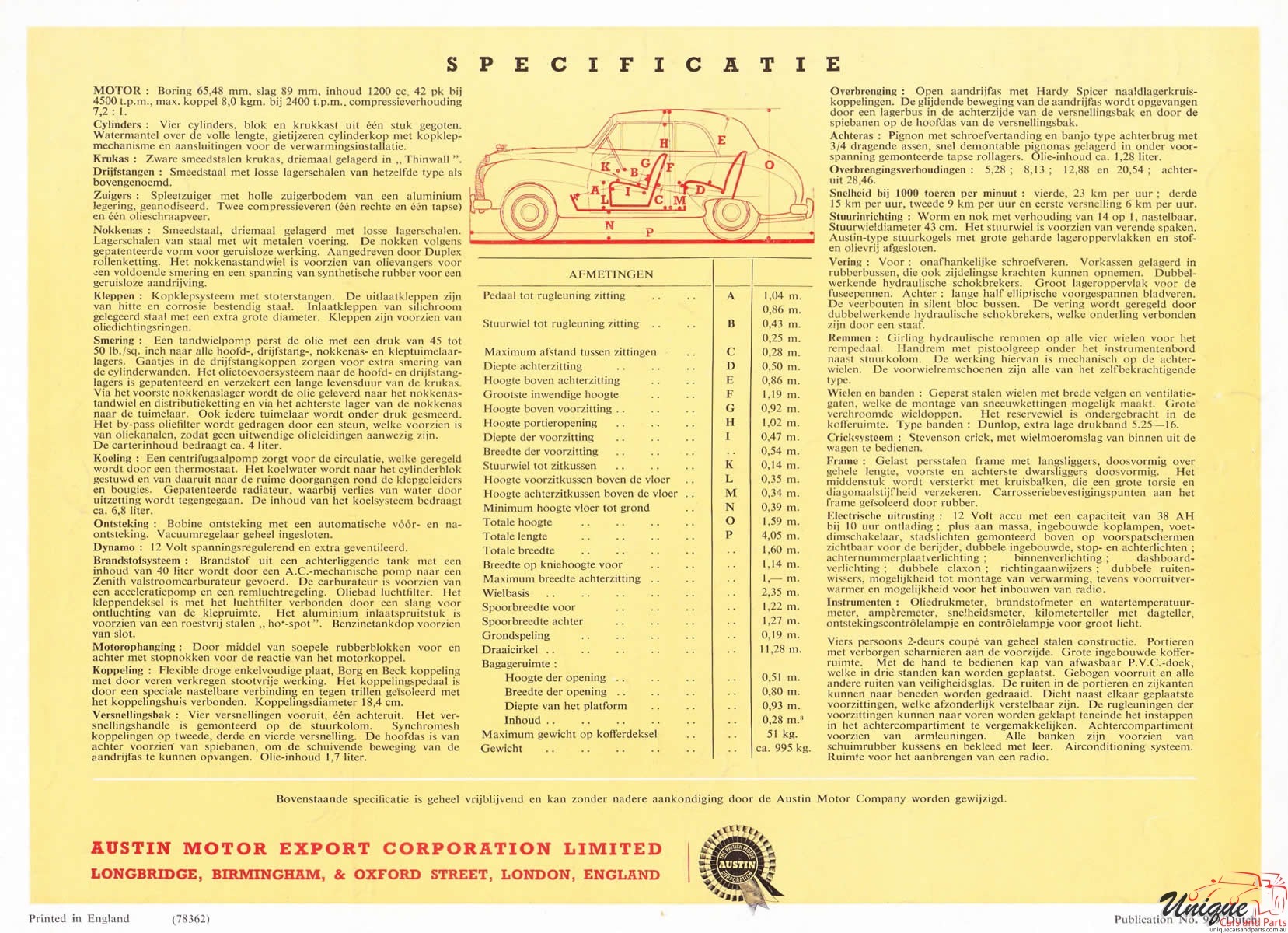 1950 Austin A40 Somerset Coupe Brochure Page 2